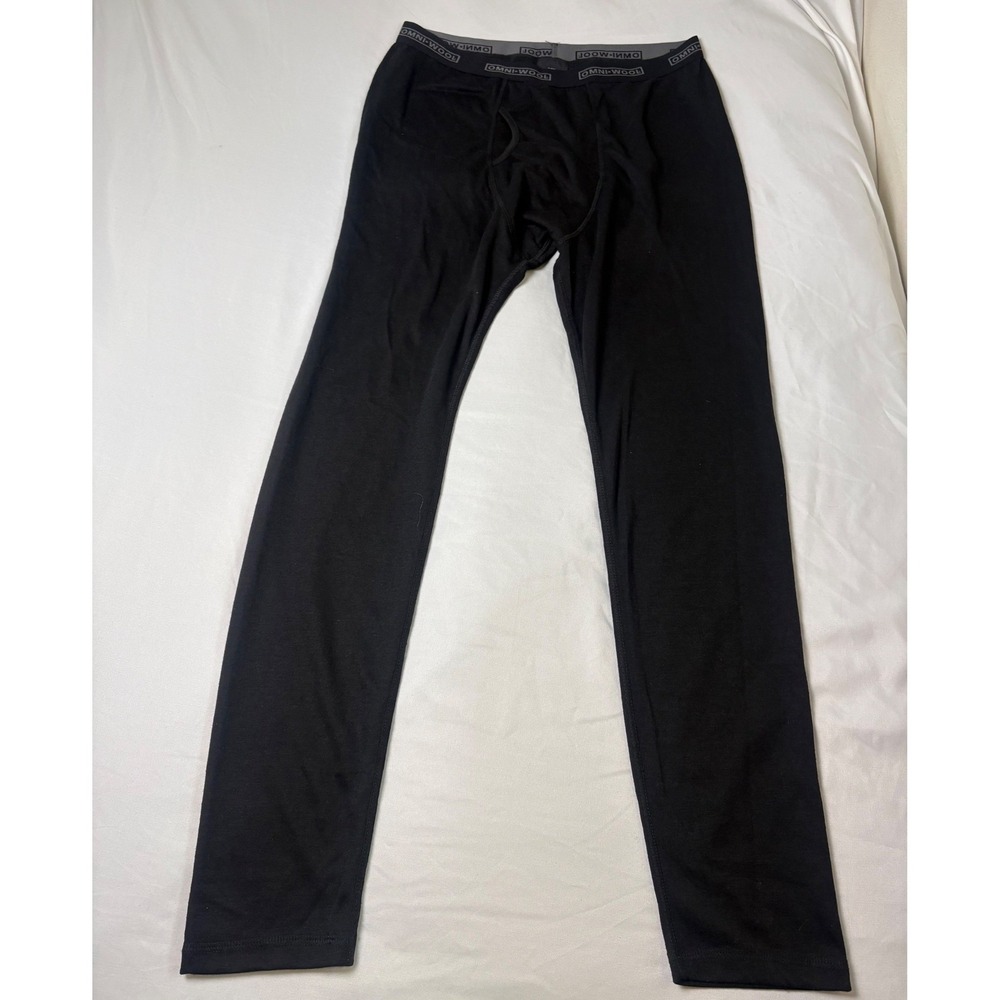 Omni-Wool Thermal Pants Mens XL Black Excellent Wool Blend Base Layer Long Johns